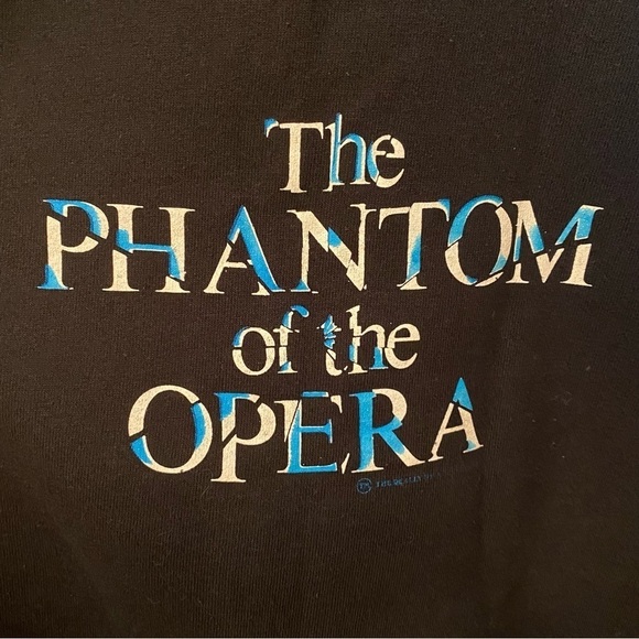 Vintage THE PHANTOM OF THE OPERA 1986 Black Graphic Sweatshirt Size XL-Unisex - Picture 5 of 7